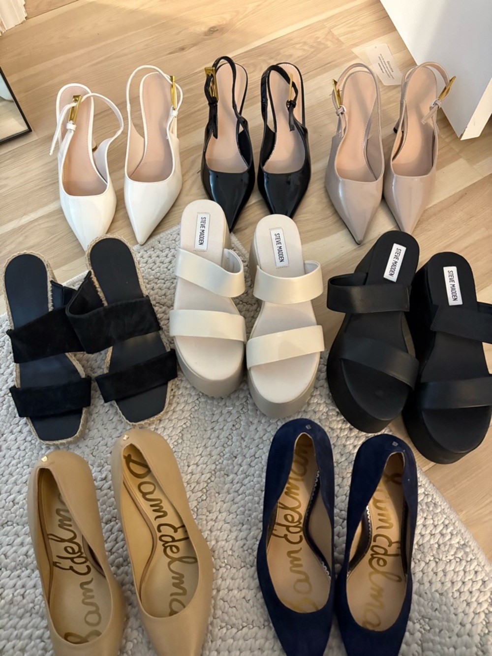 9 Pairs NEW ORLike new size 8.5 9 Vince Steve Edelman Steve Madden heels wedges